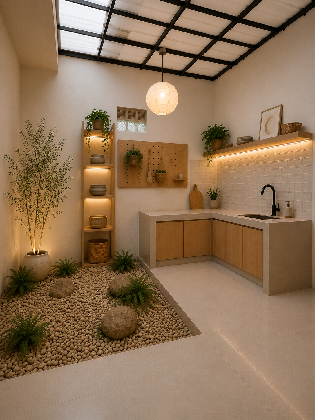 Tampak dapur Cluster Sukamukti Islamic Tipe 45
